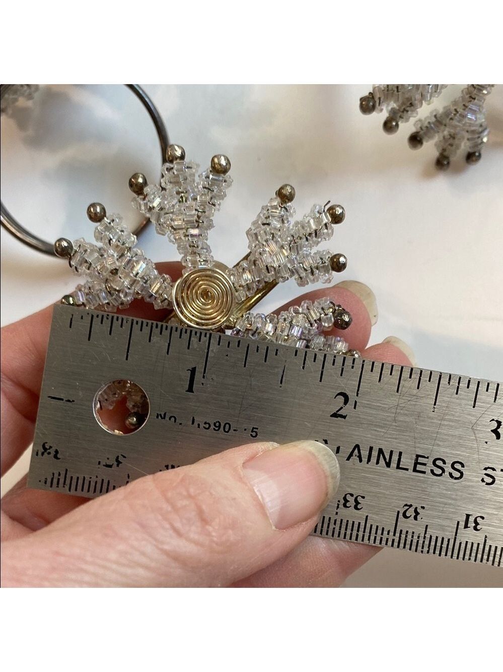 Silver Snowflake Napkin Rings 6x - Picture 8 of 10